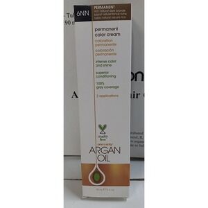 6 pack-One 'n Only Argan Oil Permanent Hair Color Cream 6NN Dark Blonde